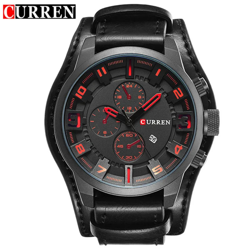 Men Watches Curren 8225 Quartz Watches Leather Clock Watch Relogio Masculino