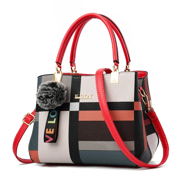 Women Bags Yogodlns Handbag Messenger Bags Plaid Shoulder Totes Bags