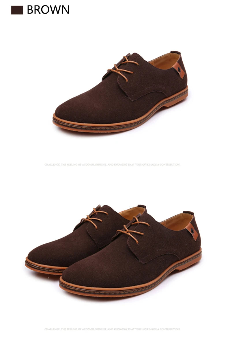Men Shoes Suede Leather Casual Shoes Classic Comfortable Footwear Dress Shoes