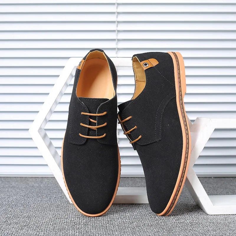 Men's Dress Shoes Classic Leather Casual Business Men Shoes Italian Oxford Shoes for Men Black Flats Footwear Size 46