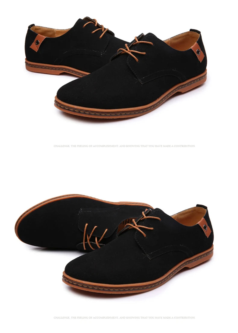 Men Shoes Suede Leather Casual Shoes Classic Comfortable Footwear Dress Shoes