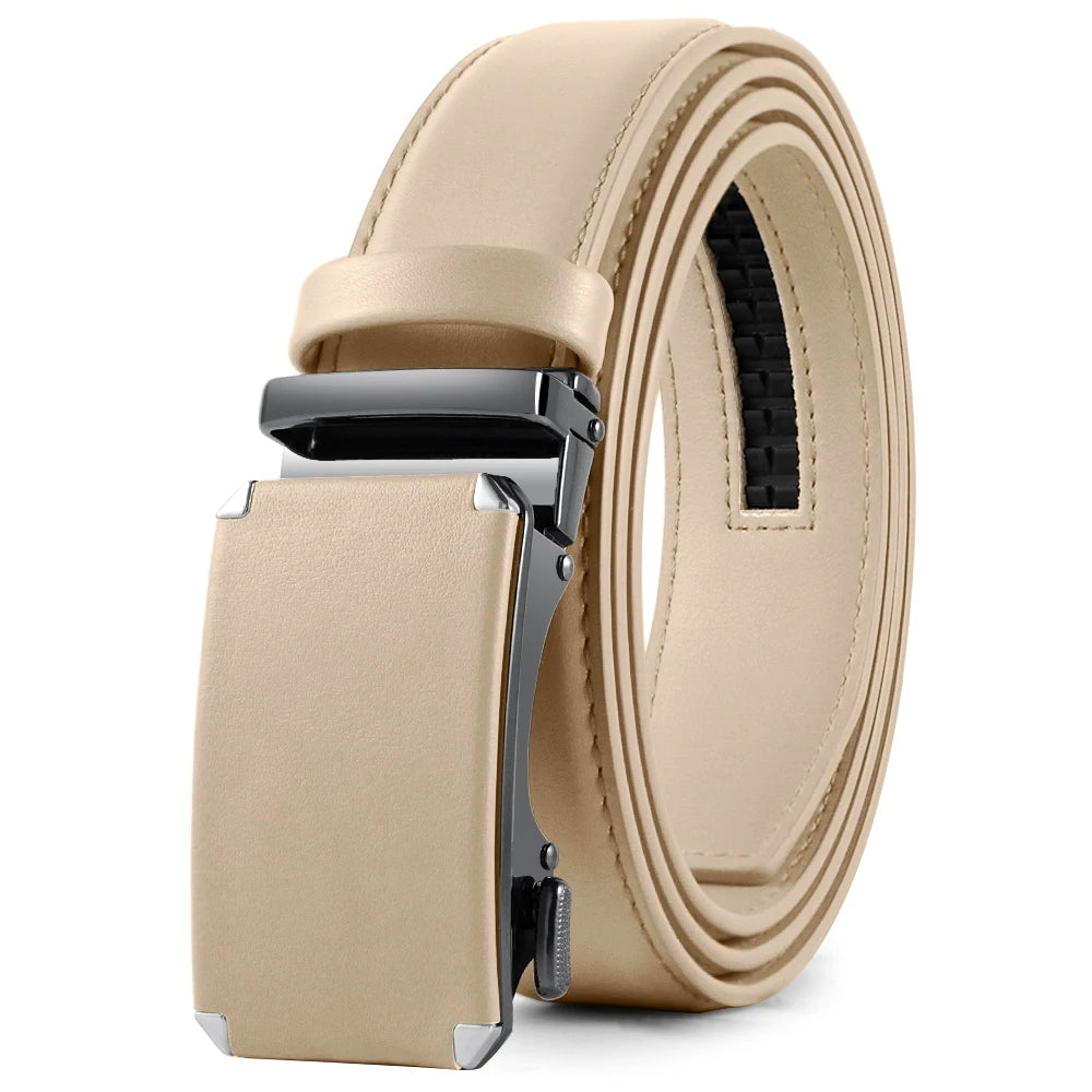 Men Genuine Leather Belt DOOPAI Metal Buckle Adjustment Adjustable Leather Belt