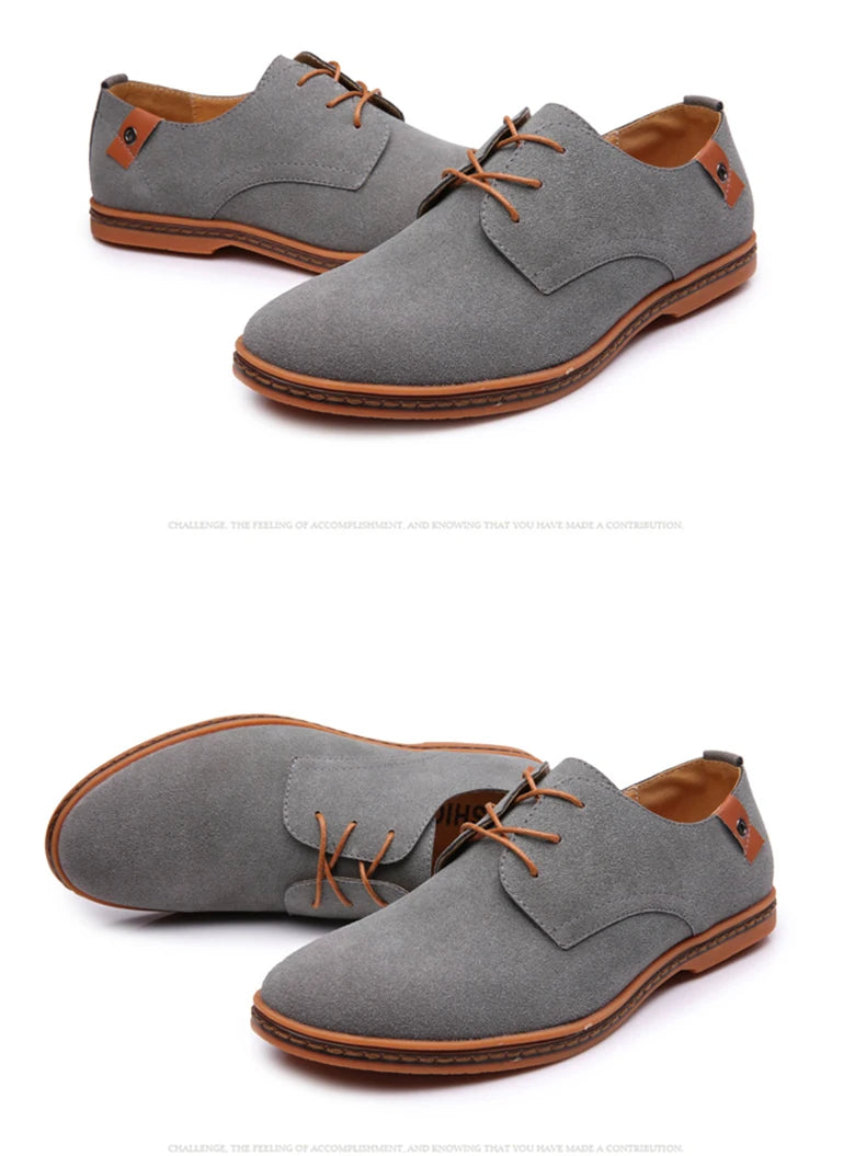 Men Shoes Suede Leather Casual Shoes Classic Comfortable Footwear Dress Shoes