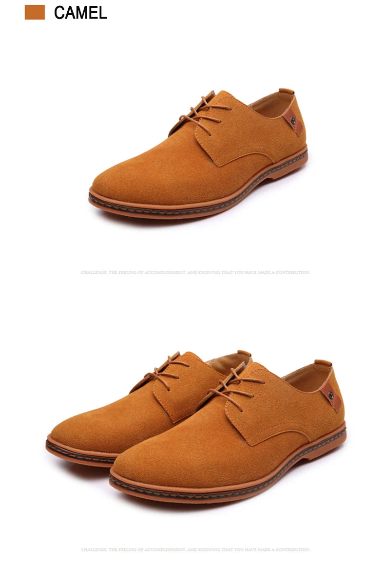 Men Shoes Suede Leather Casual Shoes Classic Comfortable Footwear Dress Shoes
