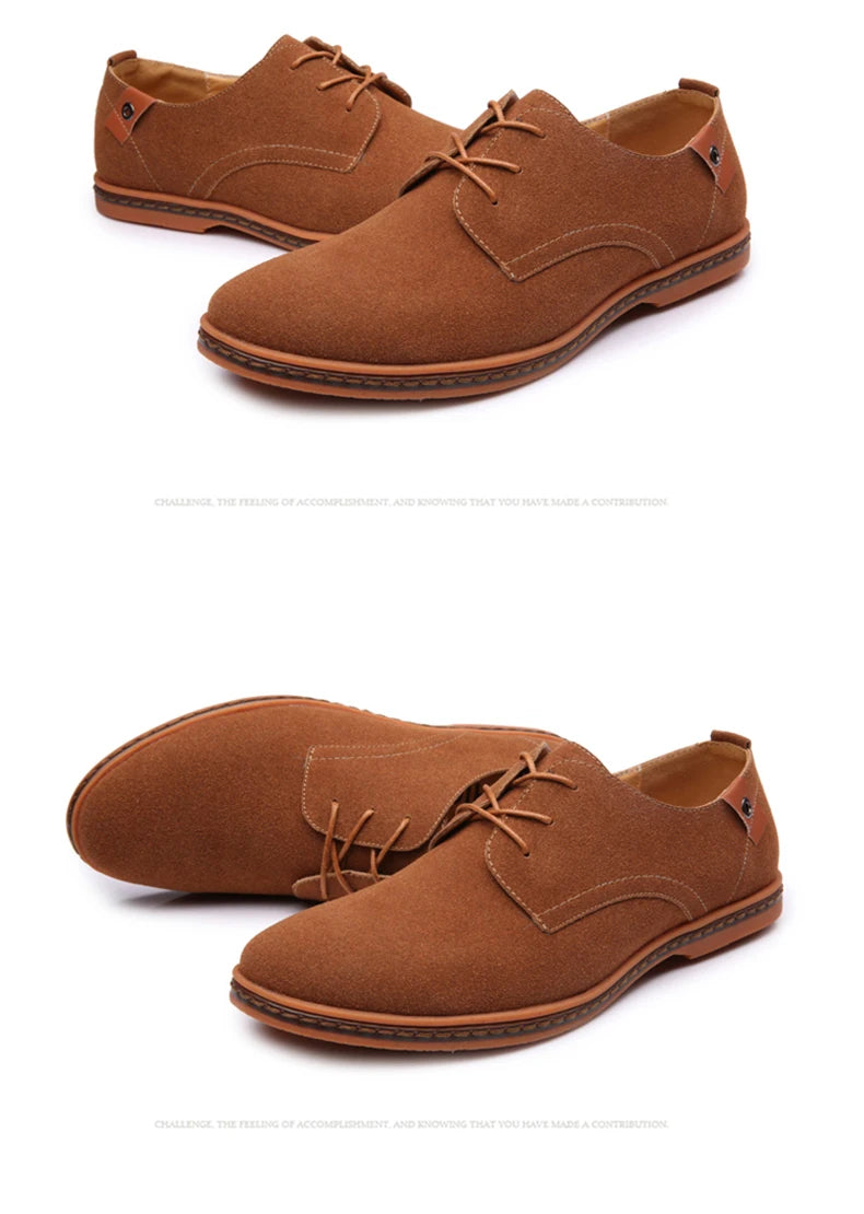 Men Shoes Suede Leather Casual Shoes Classic Comfortable Footwear Dress Shoes