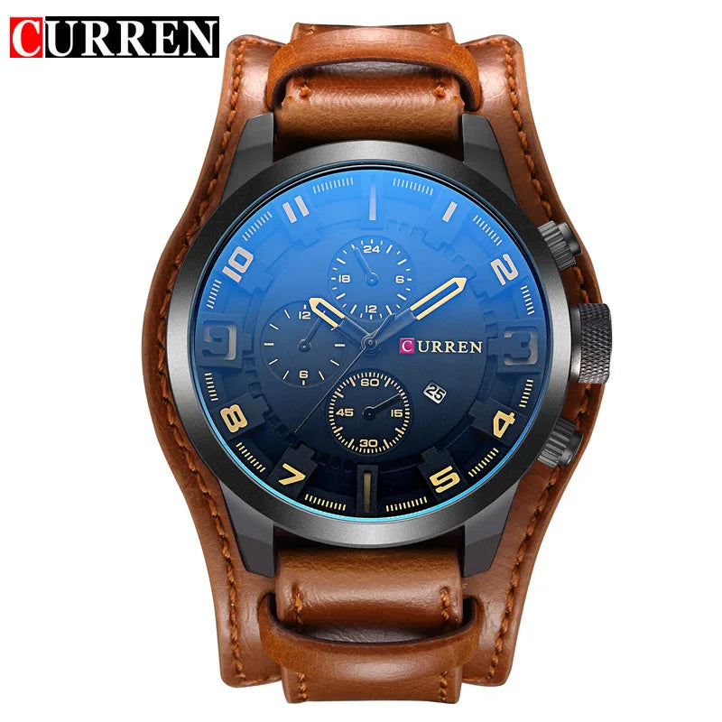 Men Watches Curren 8225 Quartz Watches Leather Clock Watch Relogio Masculino