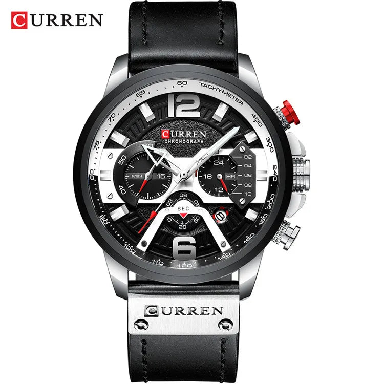 Men Watches CURREN Wristwatch Leather Quartz Watch erkek saat Curren 8329