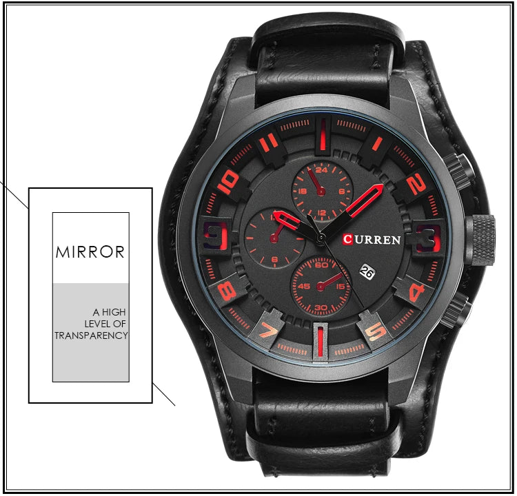 Men Watches Curren 8225 Quartz Watches Leather Clock Watch Relogio Masculino