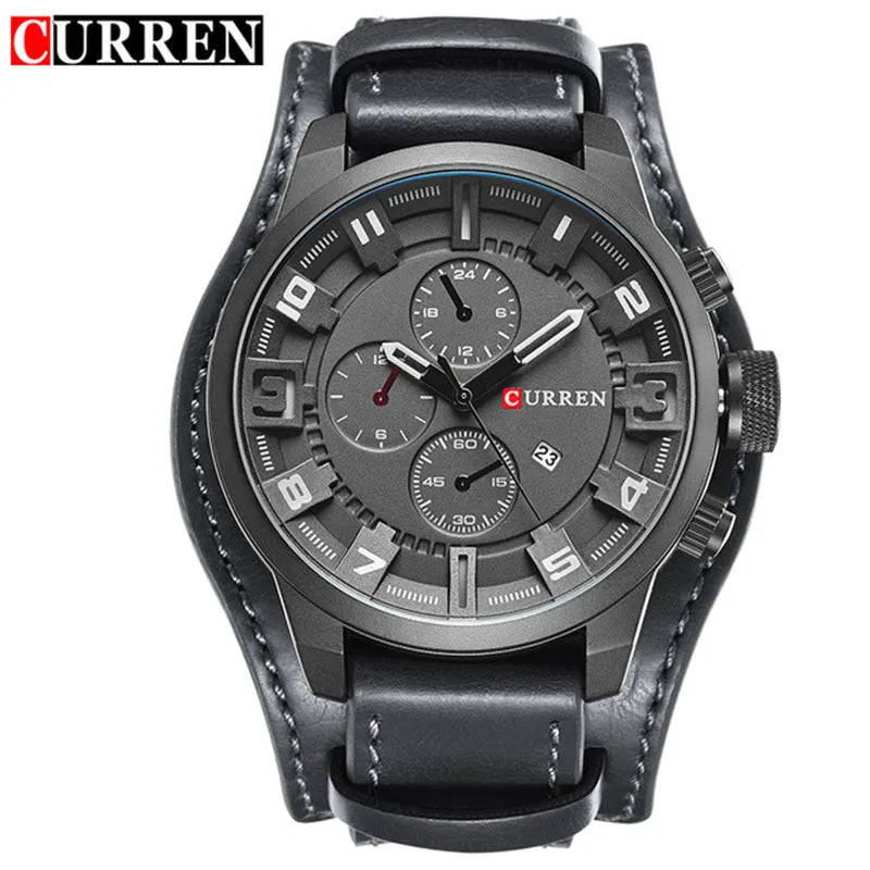 Men Watches Curren 8225 Quartz Watches Leather Clock Watch Relogio Masculino