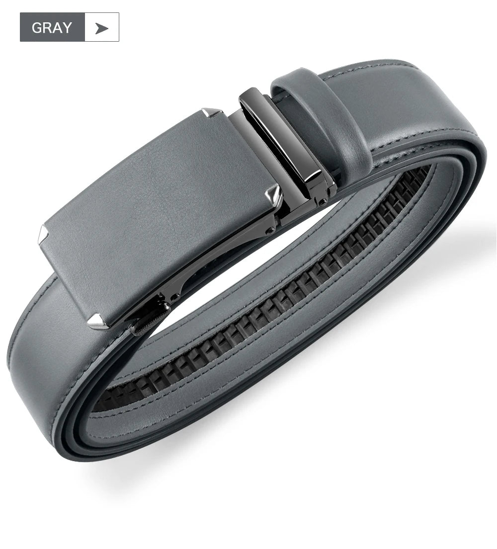 Men Genuine Leather Belt DOOPAI Metal Buckle Adjustment Adjustable Leather Belt
