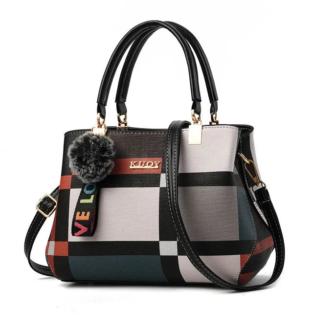 Women Bags Yogodlns Handbag Messenger Bags Plaid Shoulder Totes Bags