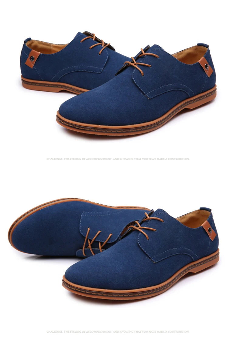 Men Shoes Suede Leather Casual Shoes Classic Comfortable Footwear Dress Shoes