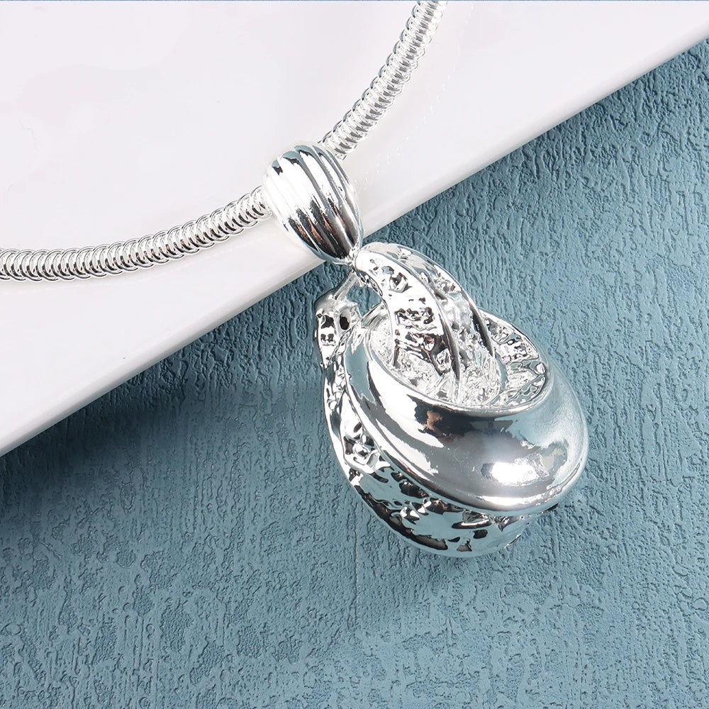 Golden or Silver Color Drop Earrings and Necklace Jewelry Set Pendant Jewelry Set