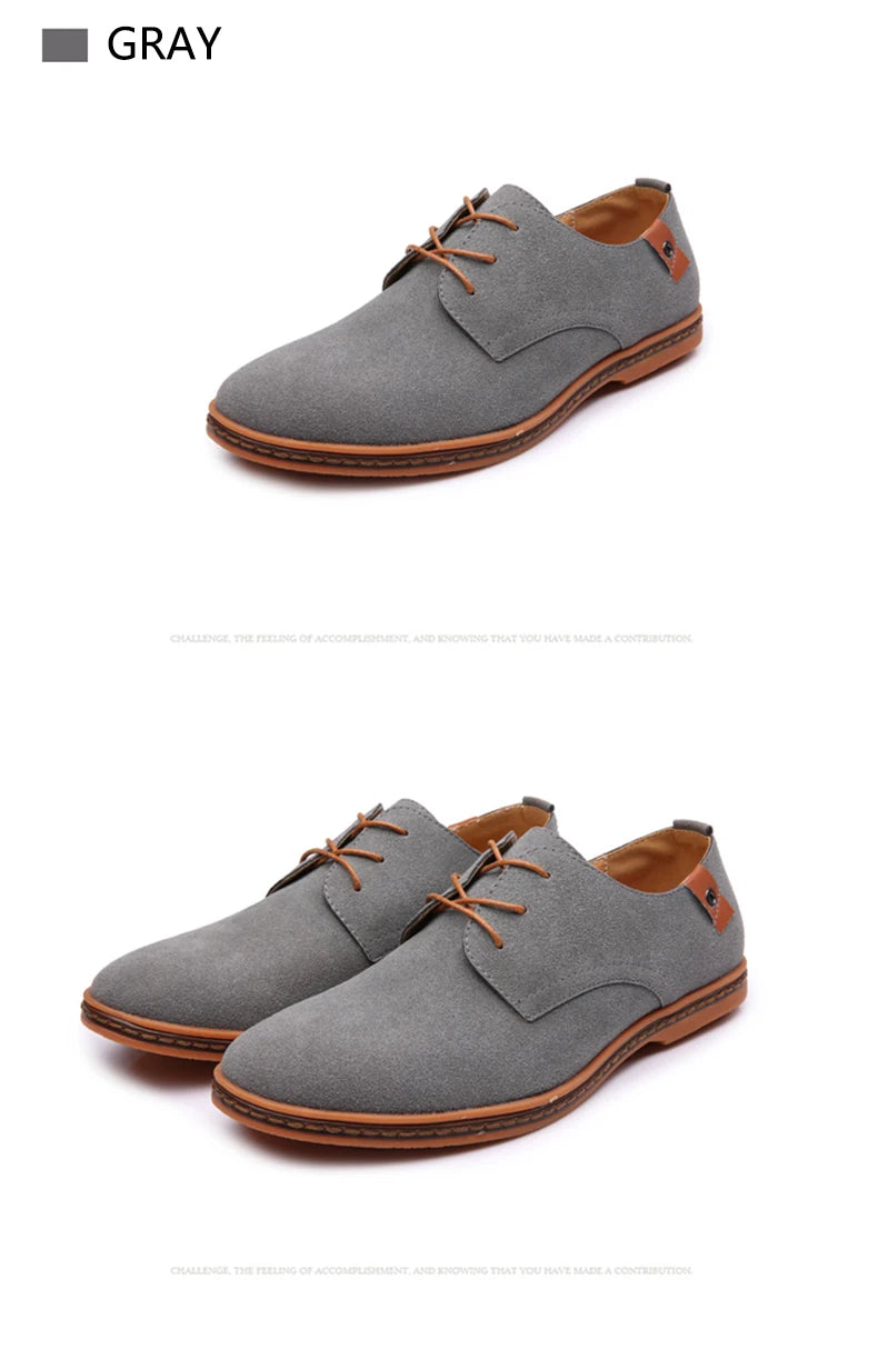 Men Shoes Suede Leather Casual Shoes Classic Comfortable Footwear Dress Shoes