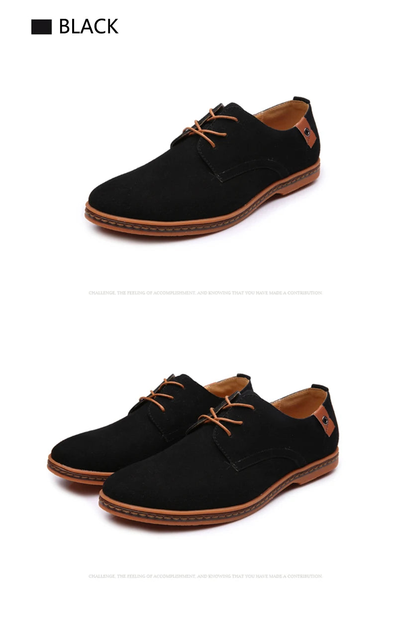 Men Shoes Suede Leather Casual Shoes Classic Comfortable Footwear Dress Shoes