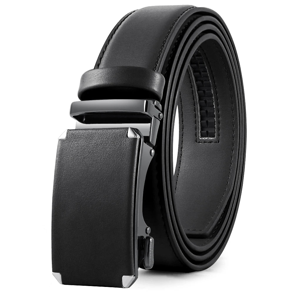 Men Genuine Leather Belt DOOPAI Metal Buckle Adjustment Adjustable Leather Belt