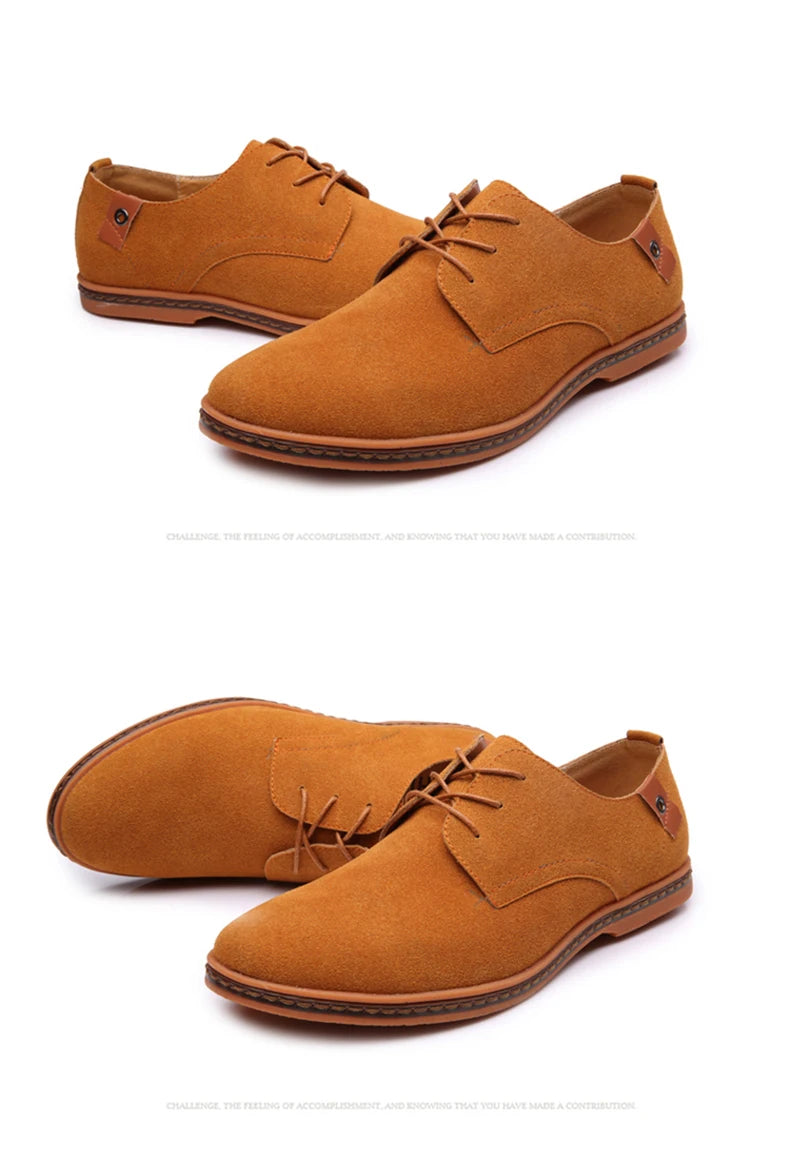 Men Shoes Suede Leather Casual Shoes Classic Comfortable Footwear Dress Shoes