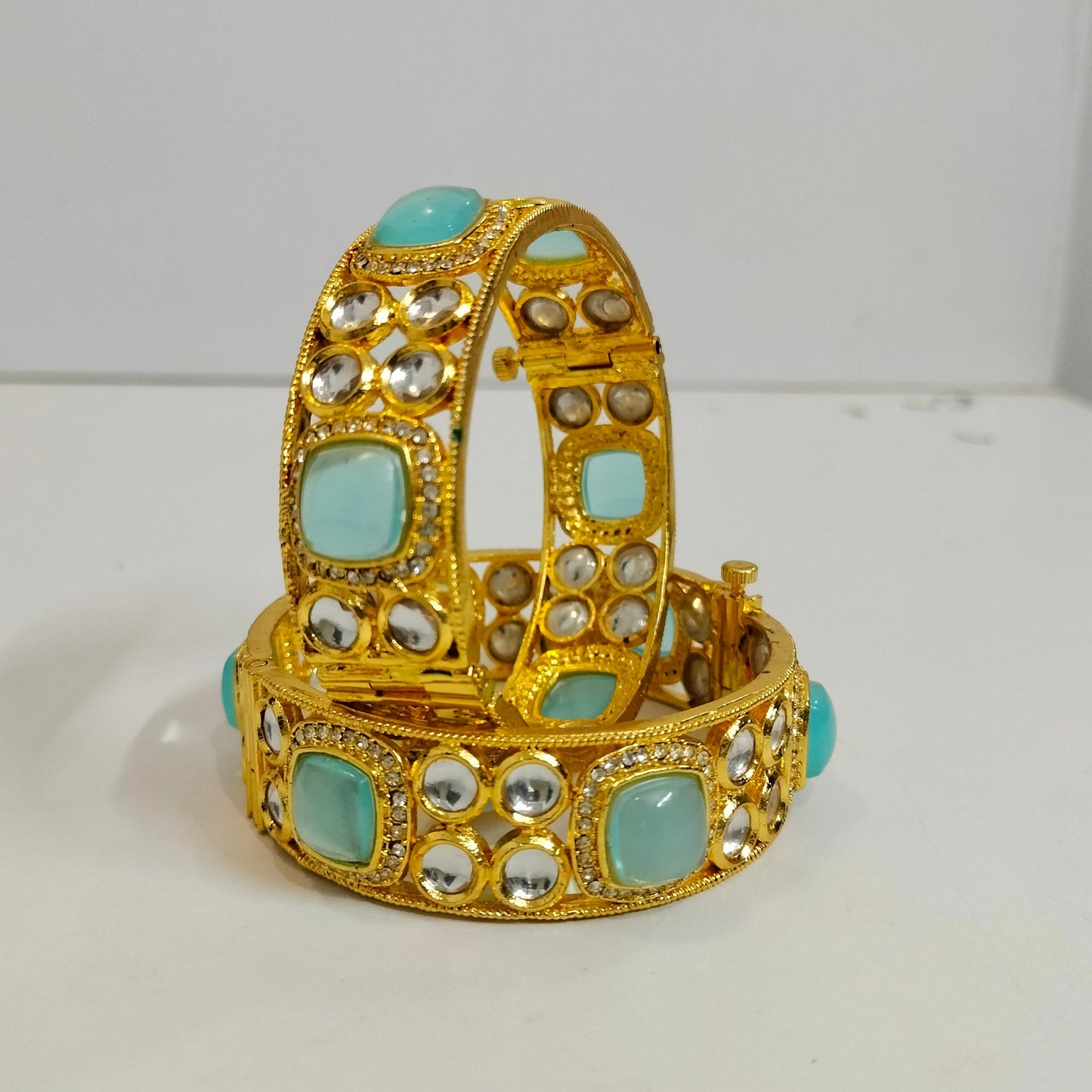 A1 Bangals (Kadha) Jewelry for Women (2 Pcs Set) or (Pair) Elegant Classic & Majestic Stylish Look for Festival & Celebration YY-AJ-B0001