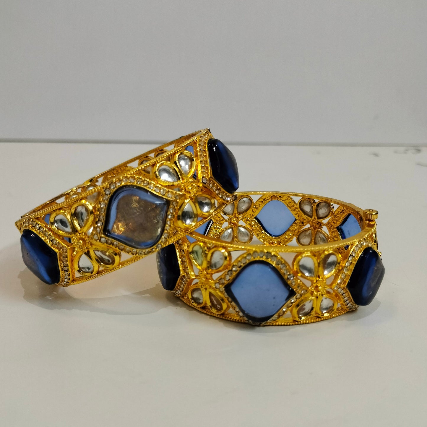 A1 Bangals (Kadha) Jewelry for Women (2 Pcs Set) or (Pair) Elegant Classic & Majestic Stylish Look for Festival & Celebration YY-AJ-B0001