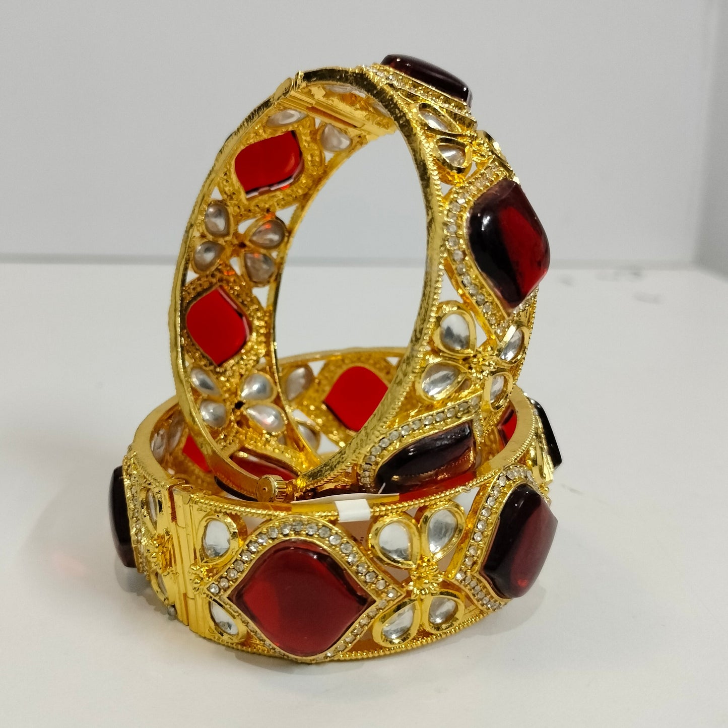 A1 Bangals (Kadha) Jewelry for Women (2 Pcs Set) or (Pair) Elegant Classic & Majestic Stylish Look for Festival & Celebration YY-AJ-B0001