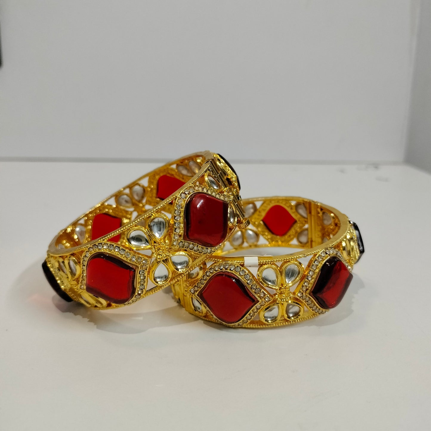 A1 Bangals (Kadha) Jewelry for Women (2 Pcs Set) or (Pair) Elegant Classic & Majestic Stylish Look for Festival & Celebration YY-AJ-B0001