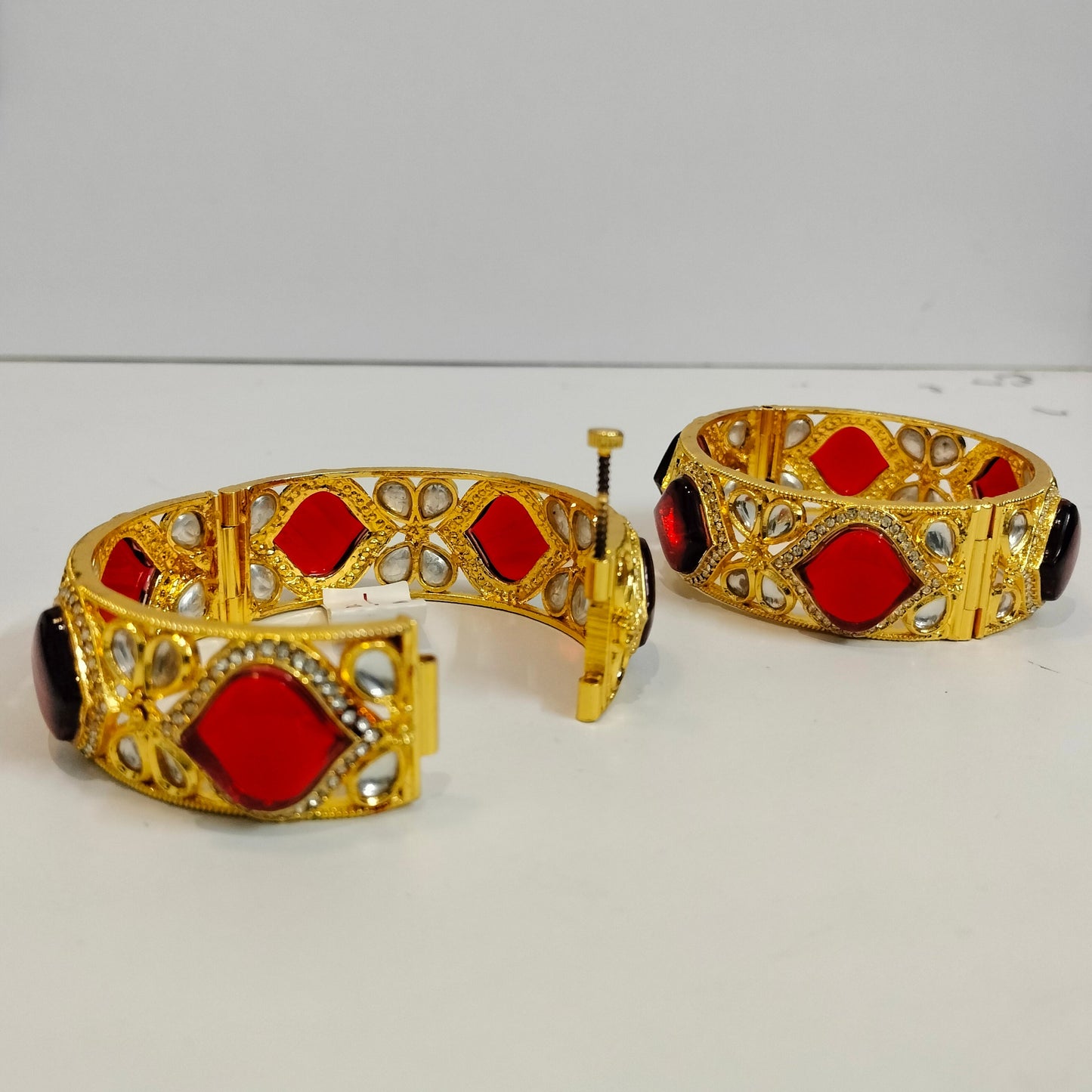 A1 Bangals (Kadha) Jewelry for Women (2 Pcs Set) or (Pair) Elegant Classic & Majestic Stylish Look for Festival & Celebration YY-AJ-B0001