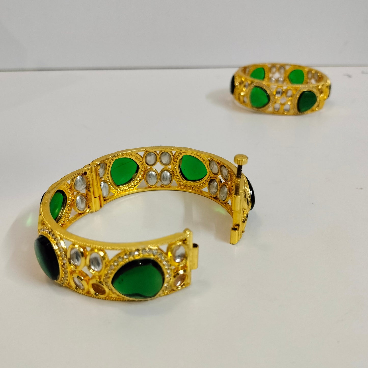 A1 Bangals (Kadha) Jewelry for Women (2 Pcs Set) or (Pair) Elegant Classic & Majestic Stylish Look for Festival & Celebration YY-AJ-B0001