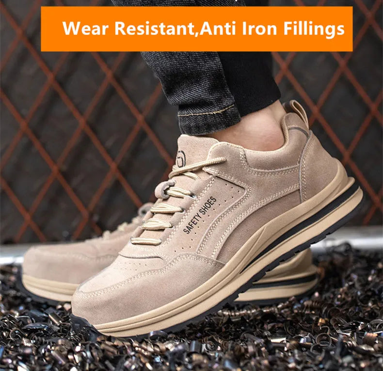 Safety Shoes Breathable Work Shoes Anti Stab sneakers Style Indestructible Shoes Anti Smashing