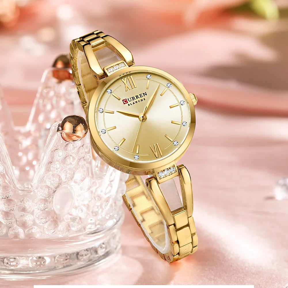 Women Watch CURREN Quartz Watch Charming Stainless Steel Women's Wristwatches