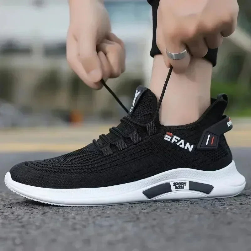 Men's Shoes Sneakers Breathable Non-slip Men Shoes Lace Up Running Shoes