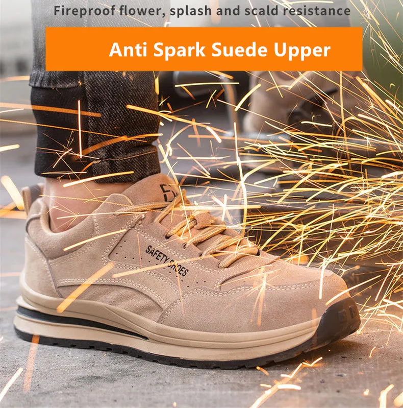 Safety Shoes Breathable Work Shoes Anti Stab sneakers Style Indestructible Shoes Anti Smashing