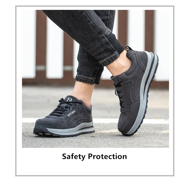 Safety Shoes Breathable Work Shoes Anti Stab sneakers Style Indestructible Shoes Anti Smashing