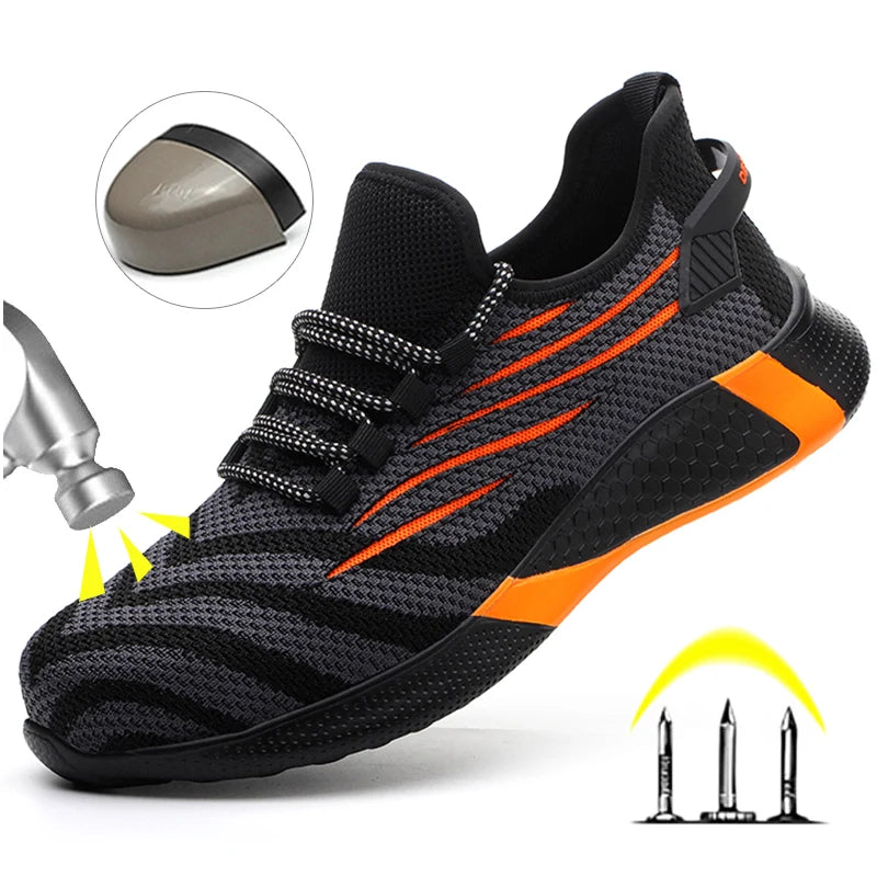 Men Safety Shoes Anti-puncture Work Place Sneakers Indestructible Men Boots