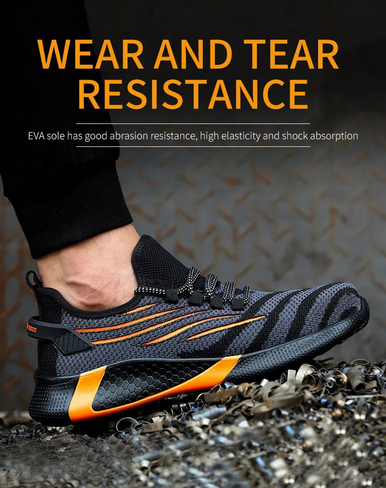 Men Safety Shoes Anti-puncture Work Place Sneakers Indestructible Men Boots