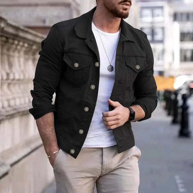 Men's Jean Jackets Streetwear Casual Cotton Classic Slim Denim Coat Male Brand Clothes Cowboy Jacket Hip-hop Ropa Para Hombre