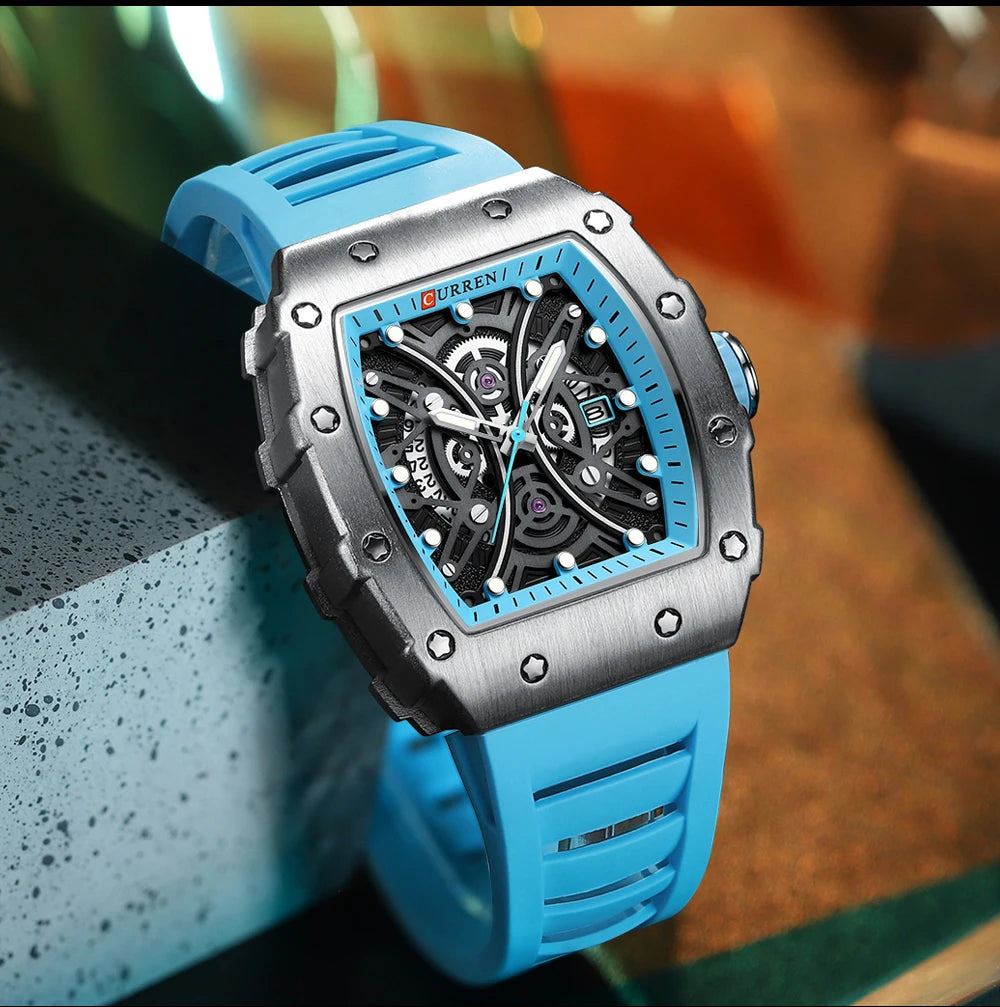 Men Quartz Watches CURREN Wristwatch Stainless Steel Waterproof Chronograph