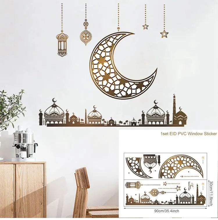 Window Stickers for Holi Month of Ramadan and Eid Al Fitr parties, Home Decoration in sprit of fastival