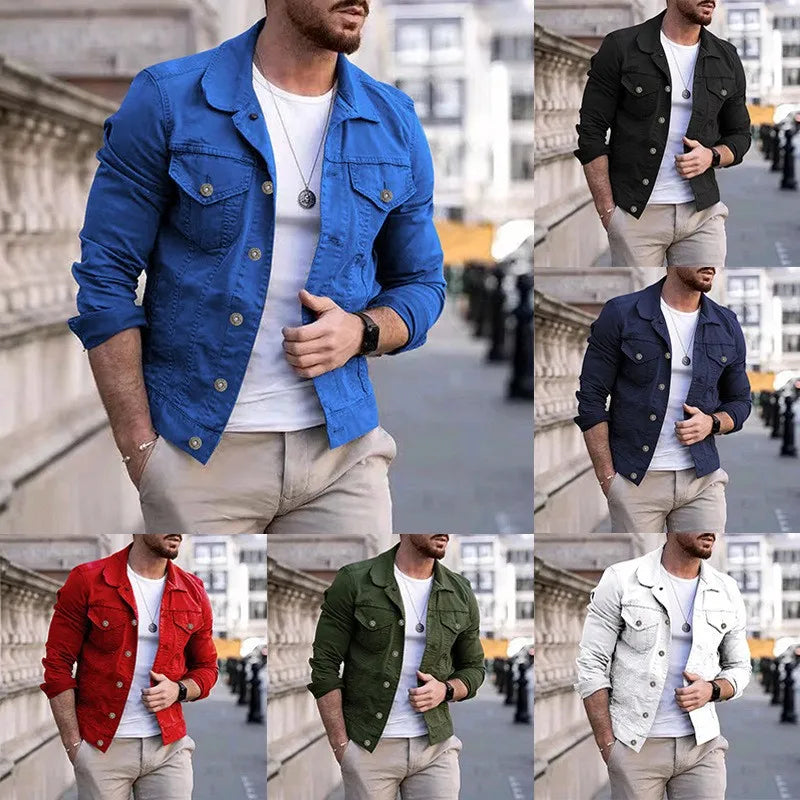 Men's Jean Jackets Streetwear Casual Cotton Classic Slim Denim Coat Male Brand Clothes Cowboy Jacket Hip-hop Ropa Para Hombre