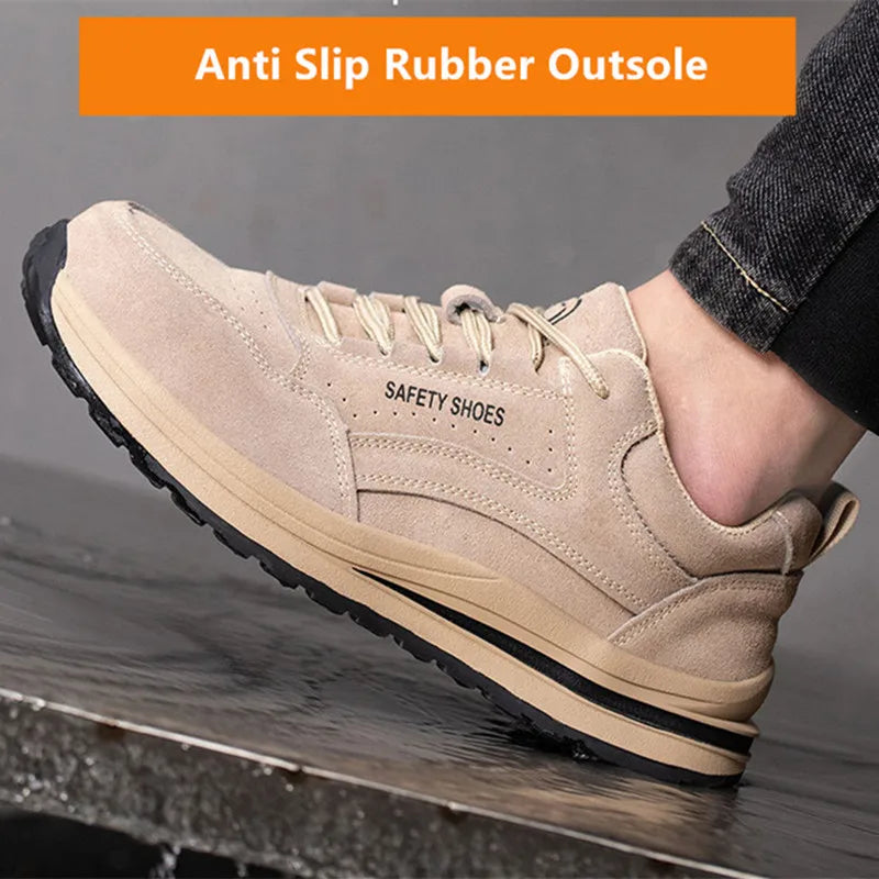 Safety Shoes Breathable Work Shoes Anti Stab sneakers Style Indestructible Shoes Anti Smashing