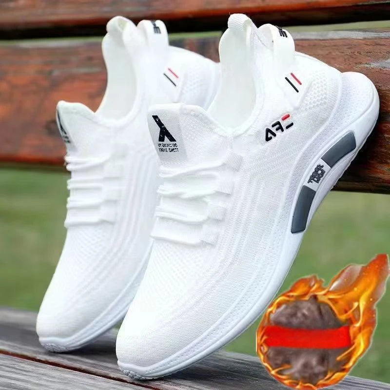 Men's Shoes Sneakers Breathable Non-slip Men Shoes Lace Up Running Shoes