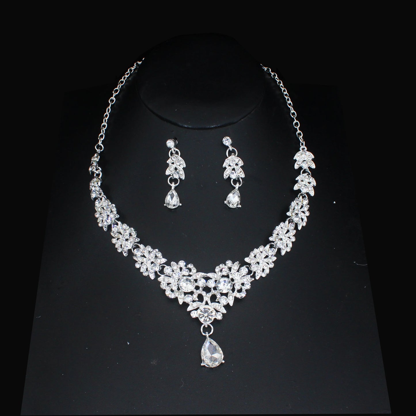 Crystal Wedding Bridal Jewelry Sets Women/Girl Gold Color Tiara/Crown Earrings Choker Necklace Bride Jewelry Set