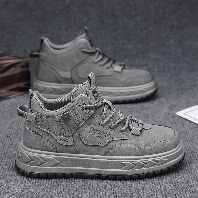 Men's Shoes Winter Fleece High-Top work shoes waterproof boots non-slip cotton shoes