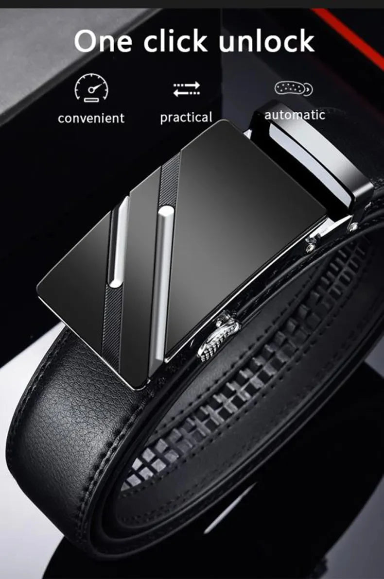 Men's Belts Quality Genuine Leather Belt For Men, Male Strap Automatic Buckle