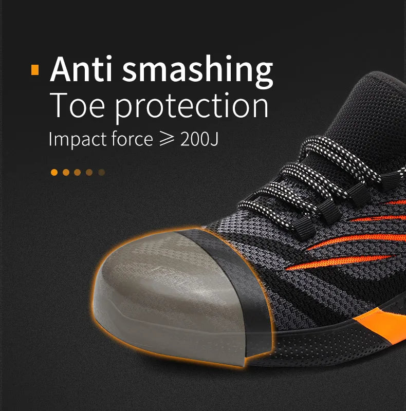 Men Safety Shoes Anti-puncture Work Place Sneakers Indestructible Men Boots