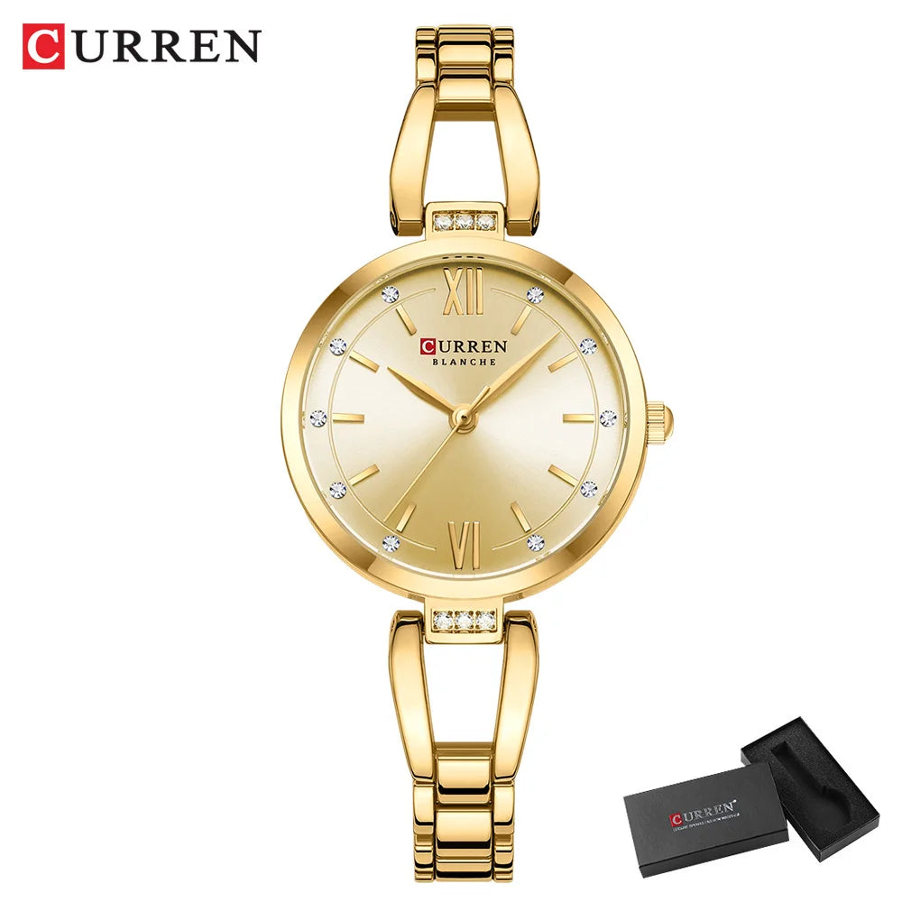 Women Watch CURREN Quartz Watch Charming Stainless Steel Women's Wristwatches