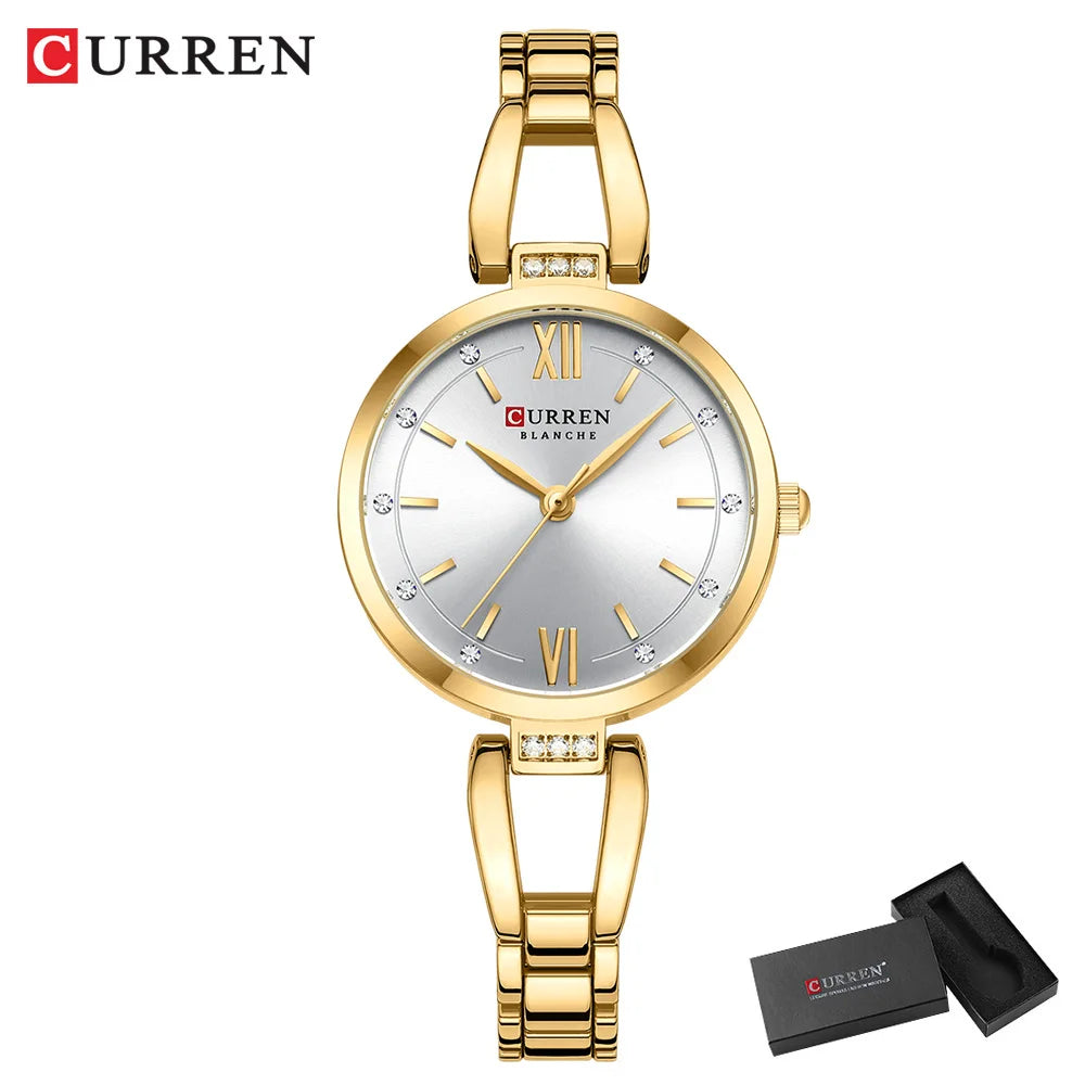 Women Watch CURREN Quartz Watch Charming Stainless Steel Women's Wristwatches