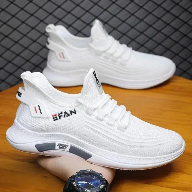 Men's Shoes Sneakers Breathable Non-slip Men Shoes Lace Up Running Shoes
