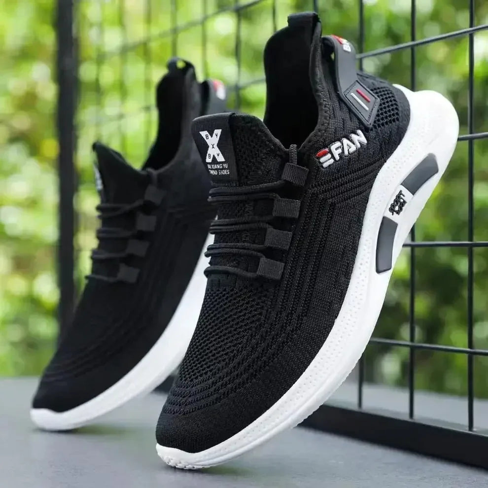 Men's Shoes Sneakers Breathable Non-slip Men Shoes Lace Up Running Shoes