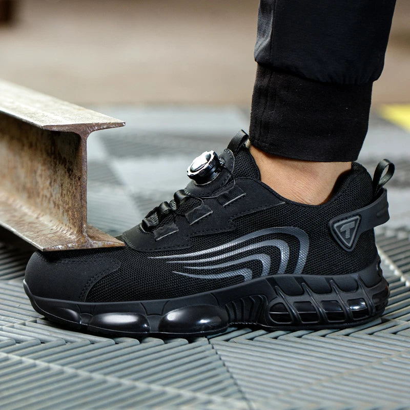 Men's Safety Shoes Steel Toe Cap Sneakers Style Puncture & Crash Proof Light Wear