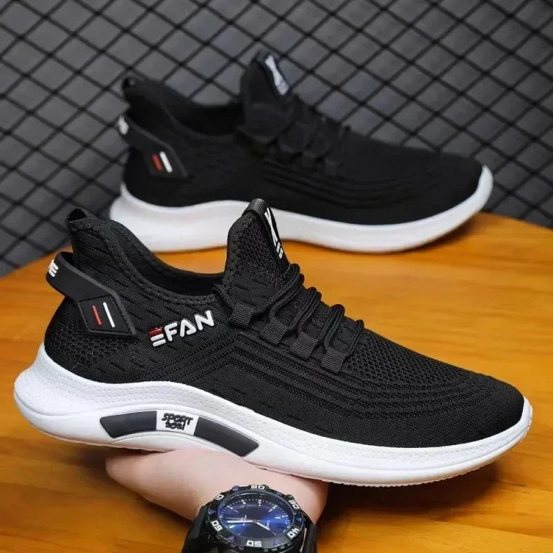 Men's Shoes Sneakers Breathable Non-slip Men Shoes Lace Up Running Shoes